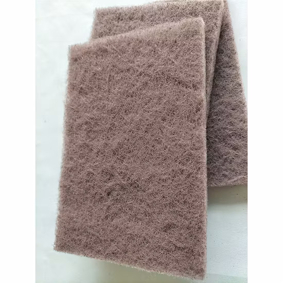 Kitchen Heavy Duty Cleaning Pad Abrasive Nylon Brown Scouring Pad Sheets