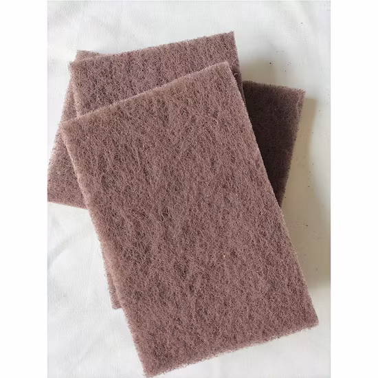Kitchen Heavy Duty Cleaning Pad Abrasive Nylon Brown Scouring Pad Sheets