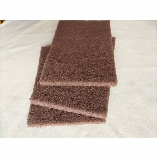 Kitchen Heavy Duty Cleaning Pad Abrasive Nylon Brown Scouring Pad Sheets