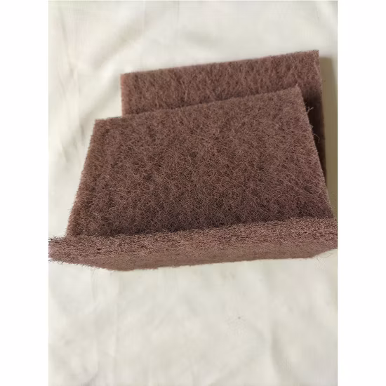 Tampone per pulizia resistente da cucina Fogli di spugna abrasiva marrone in nylon